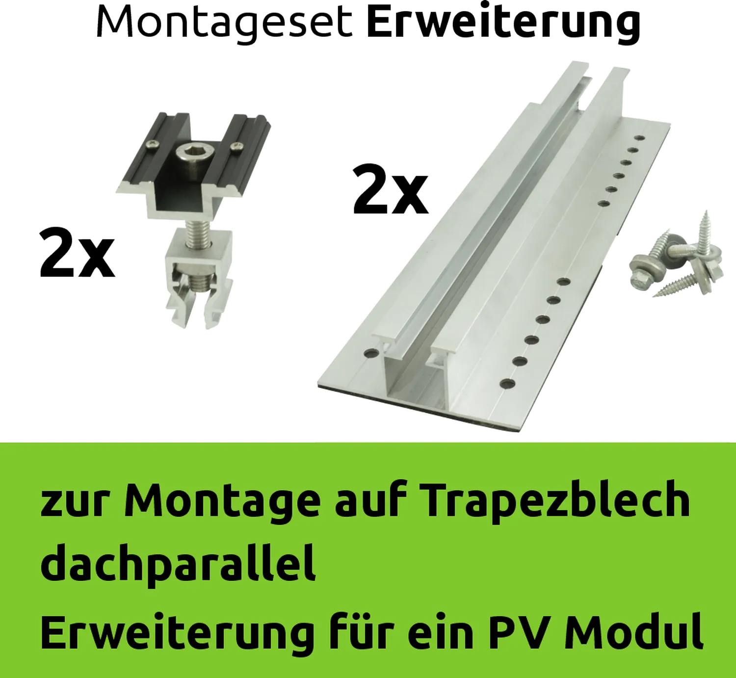 PV Montageset Erweiterung Trapezblech | 10076