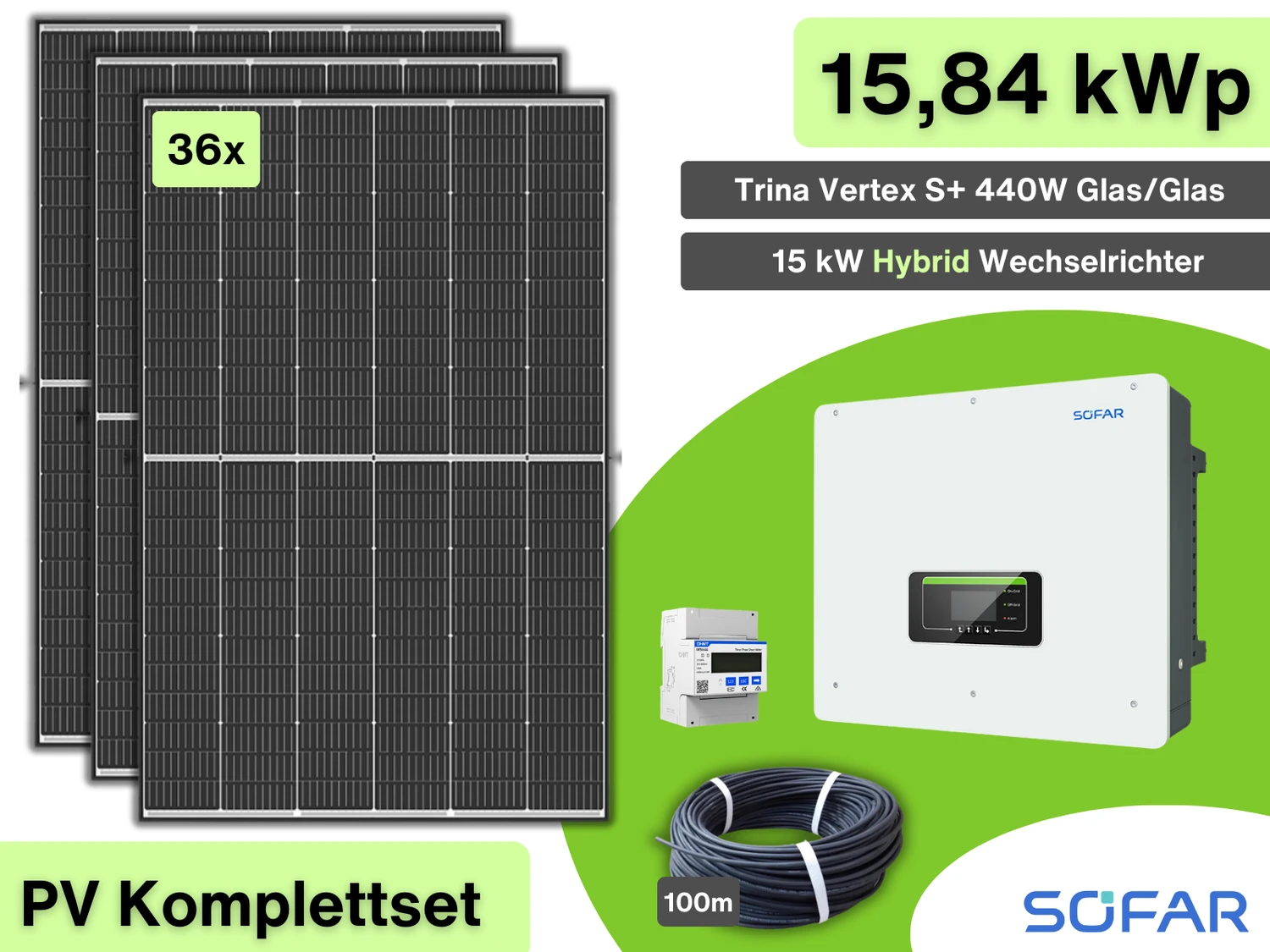 PV-Anlage Komplettpaket Sofar x Trina 15kW