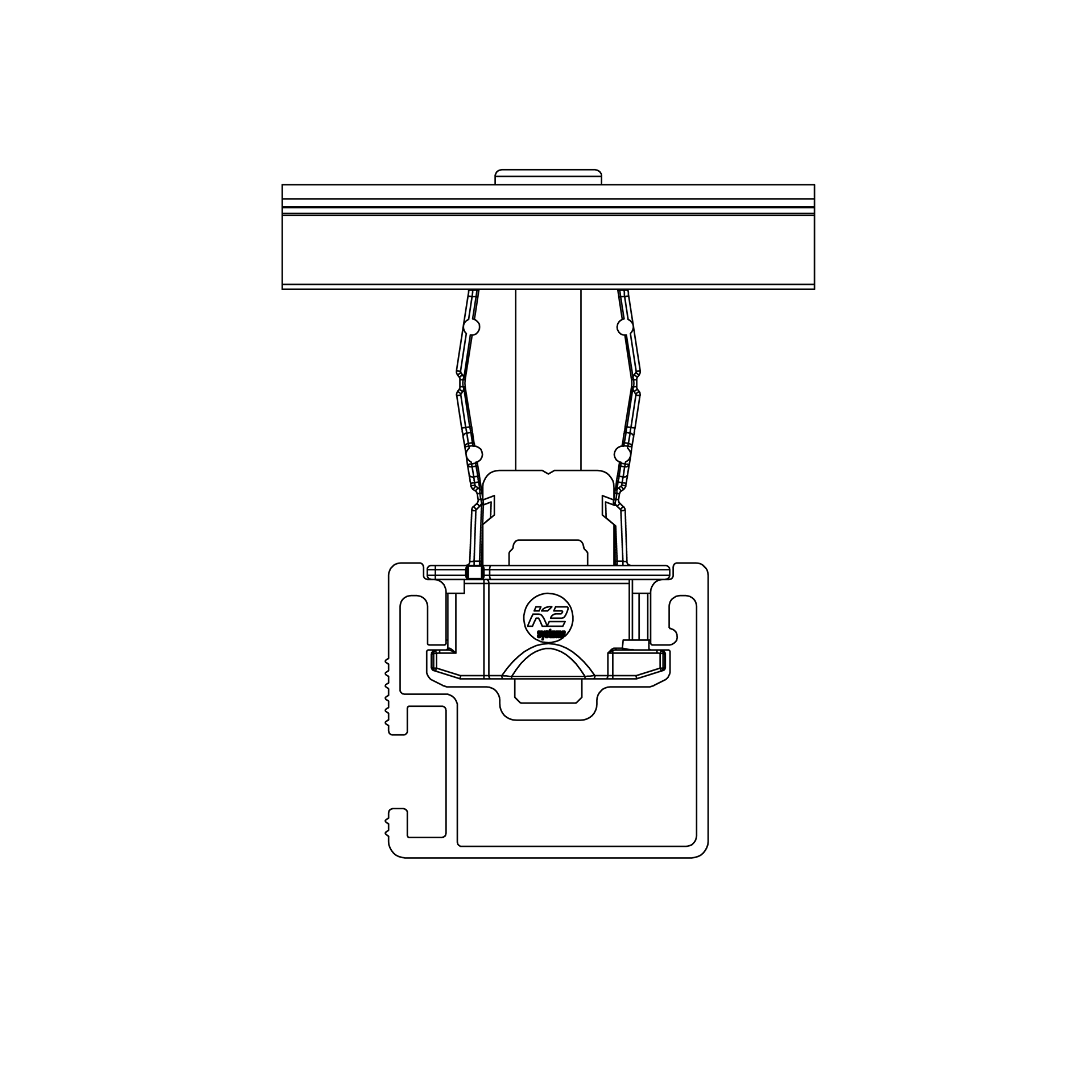 Mittelklemme MC 25-40 mm schwarz