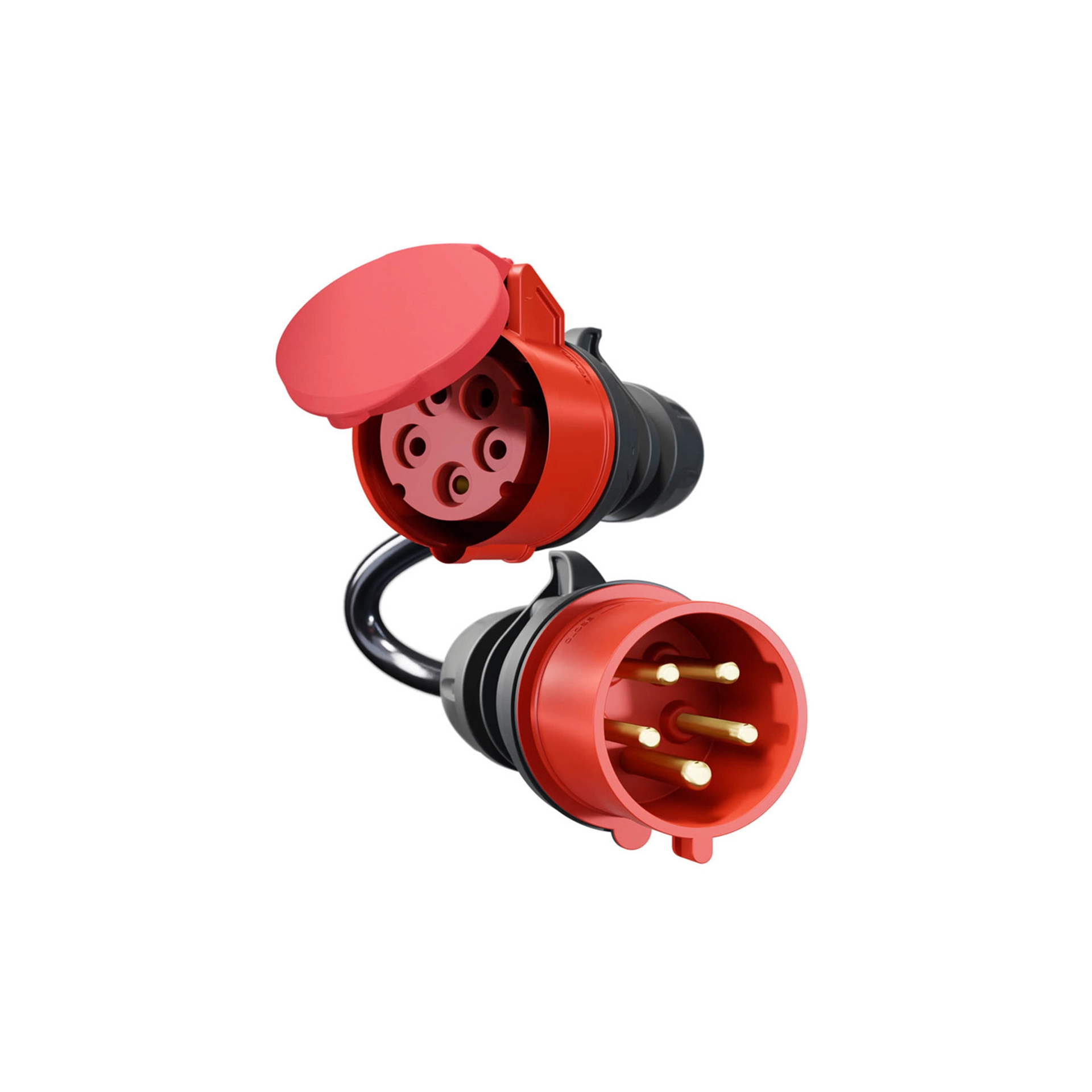 Adapter 11 kW go-e Gemini flex auf CEE 32 A rot