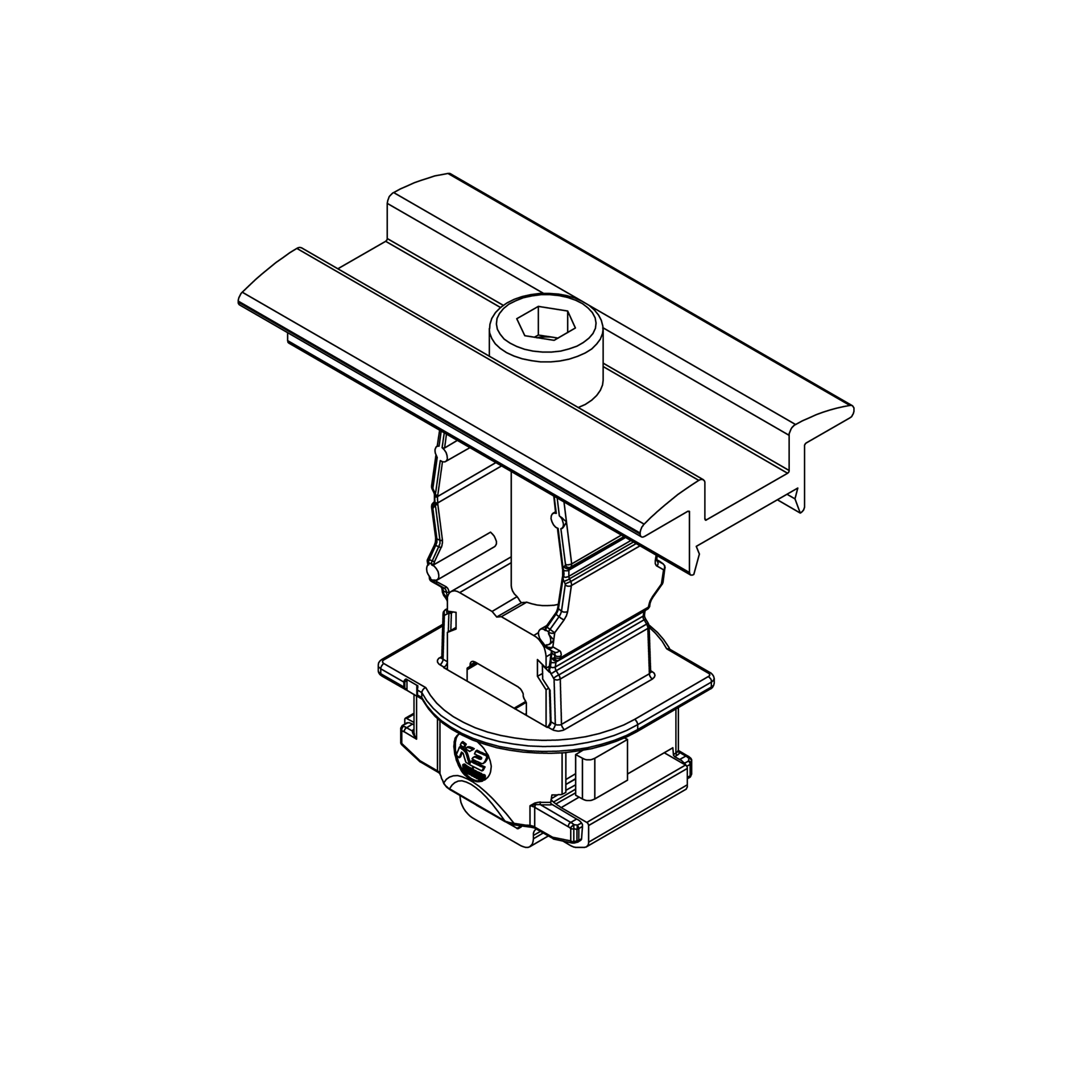 Mittelklemme MC 25-40 mm schwarz