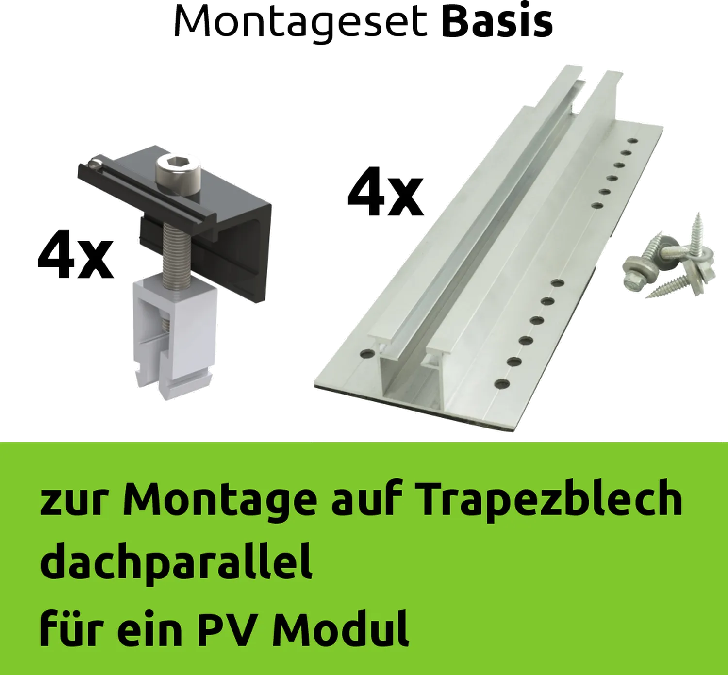 PV Montageset Basis Trapezblech | 10075