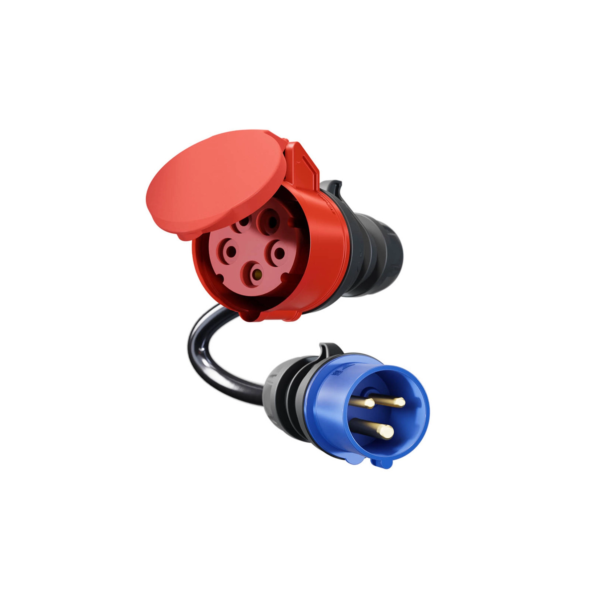 Adapter 22 kW go-e Gemini flex auf CEE 16 A blau