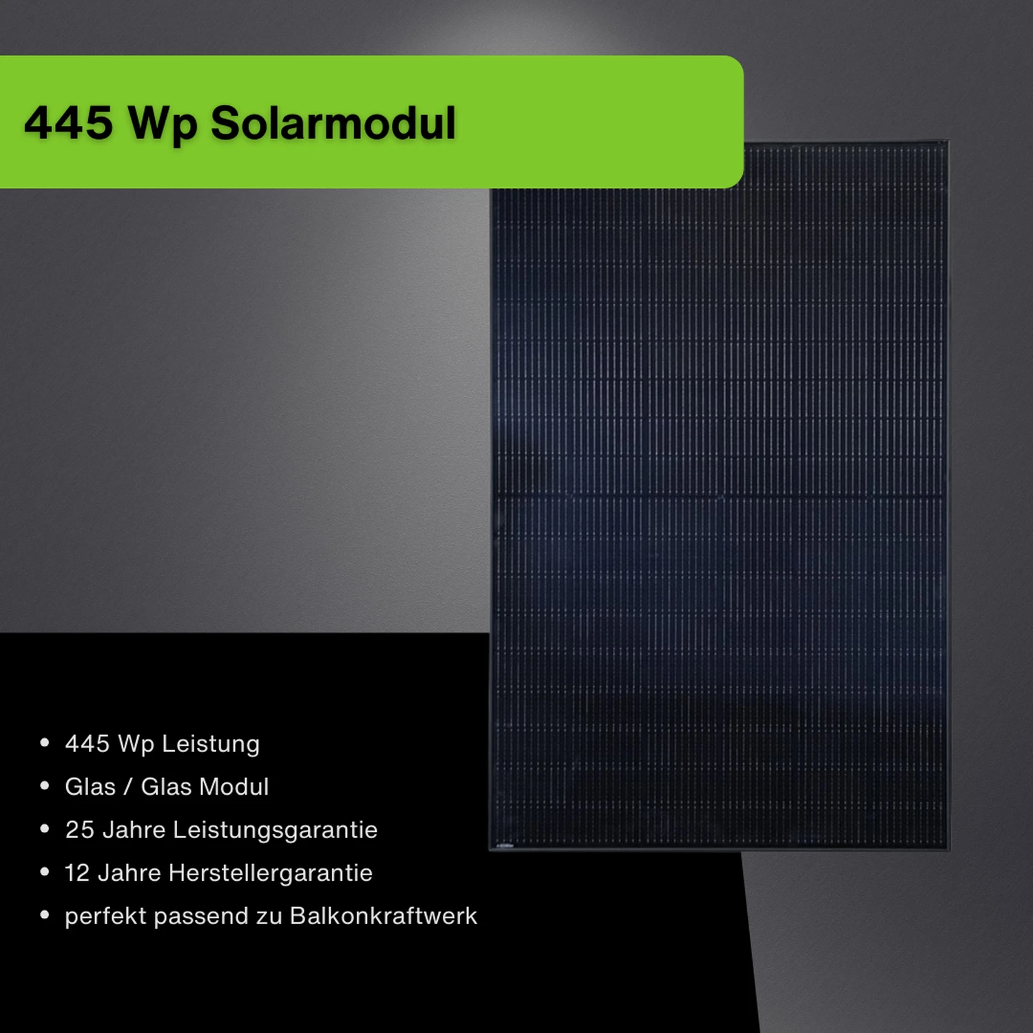 Balkonkraftwerk Full Black 890/800W Komplettset