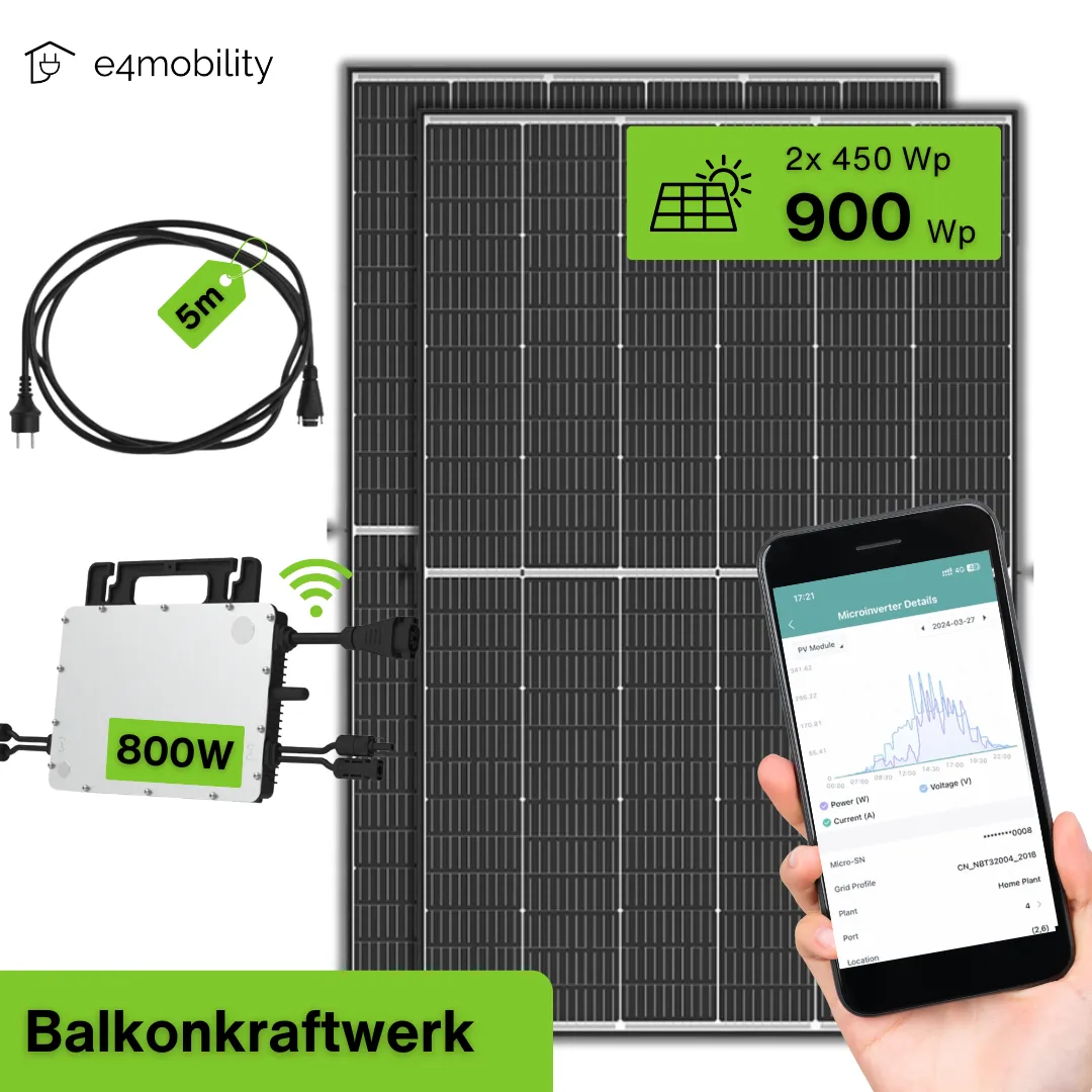 Balkonkraftwerk Pro 900/800W | BKW-HMS-800